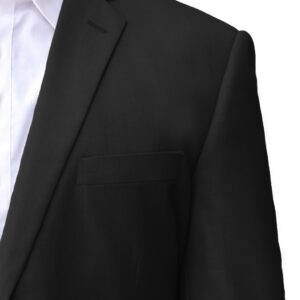 Black Modern Fit Two Button Suit - Lapel