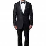 Charcoal One Button Slim Fit Tuxedo