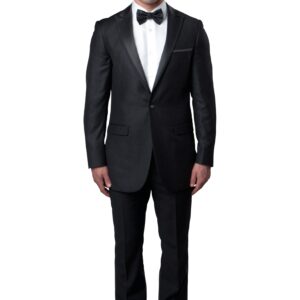 Charcoal One Button Slim Fit Tuxedo