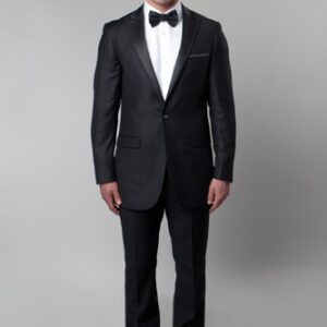 Charcoal One Button Slim Fit Tuxedo-33414