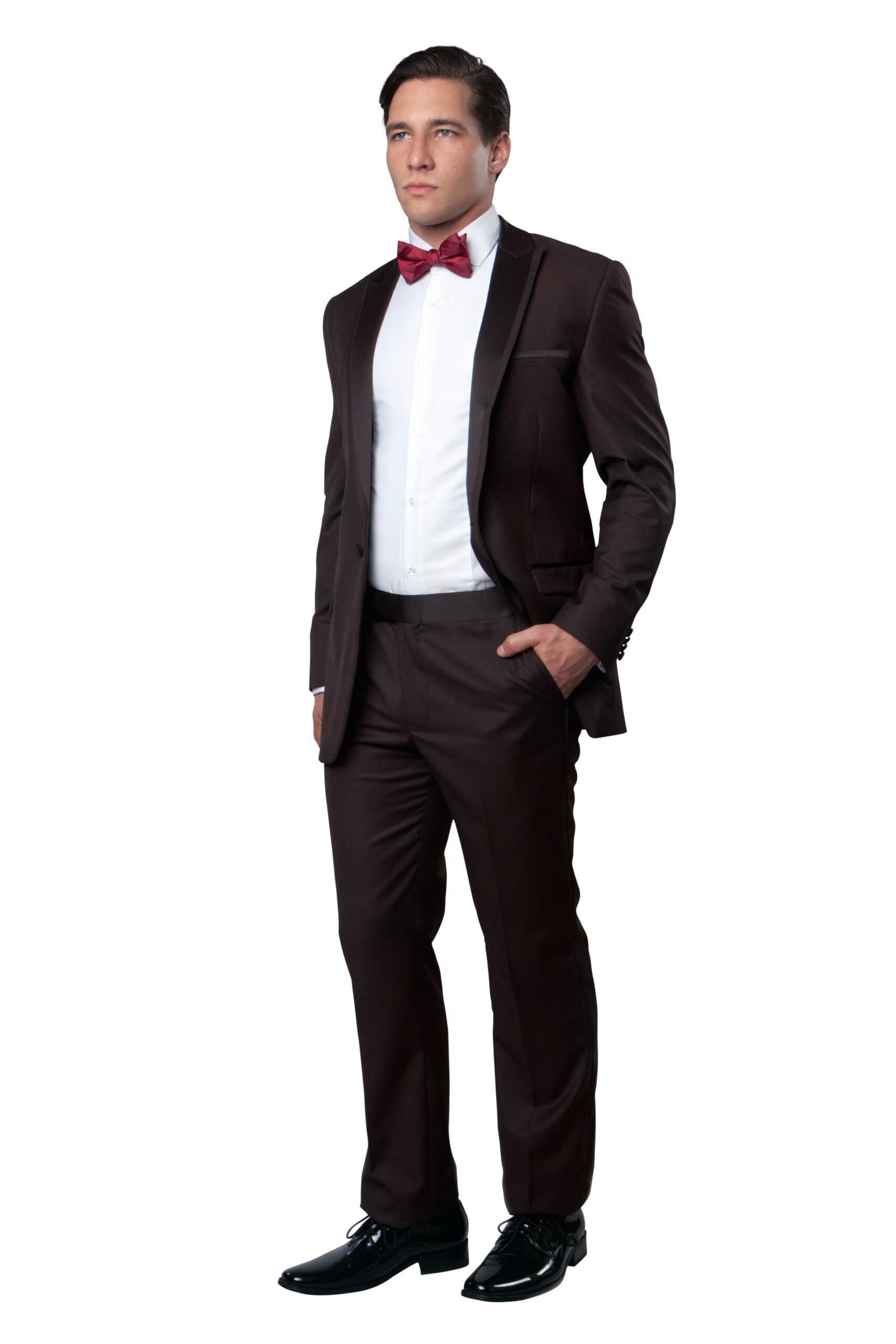 Brown One Button Slim Fit Tuxedo Brown One Button Slim Fit Tuxedo