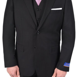 Berragamo Black Slim Fit Two Button Suit-0