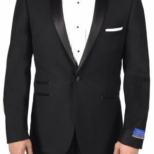 Berragamo Black Modern Fit Two Button Tuxedo-0