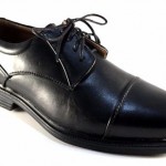 La Milano Black Leather Shoe with Laces (Mens_Shoes)