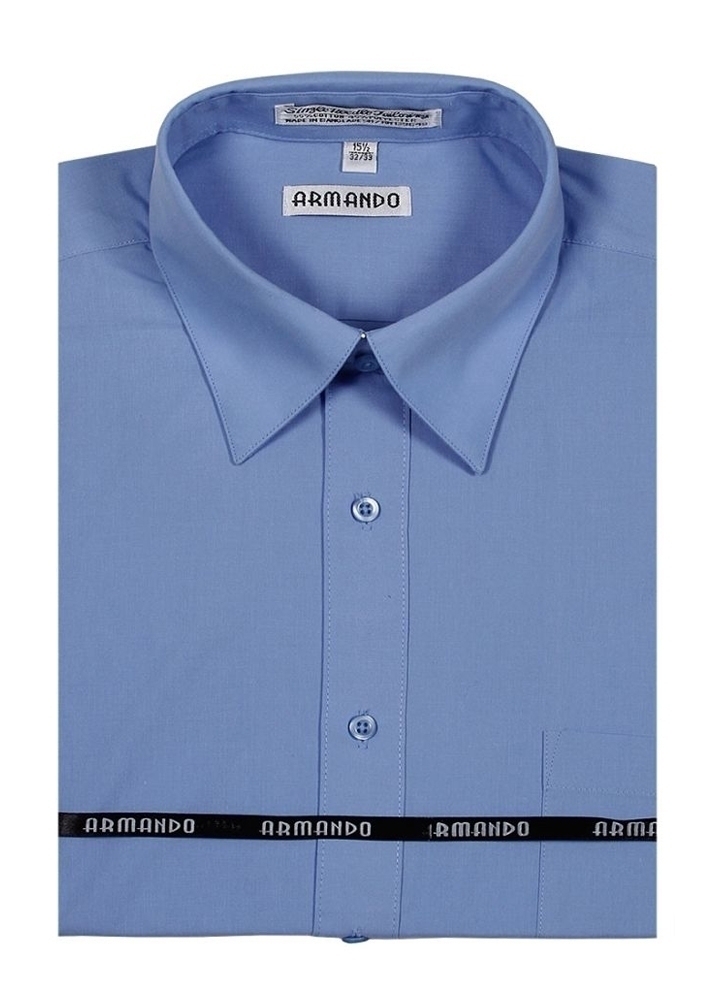 Peacock Blue Regular Fit Dress Shirt-0 Peacock Blue Regular Fit Dress Shirt-0