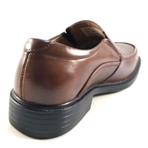 La Milano Brown Leather Extra Wide Men Slip On Dress Shoe-23709