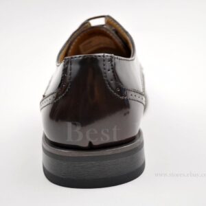 La Milano Mens Dark Brown Dress Shoes with Wingtip Pattern-21852