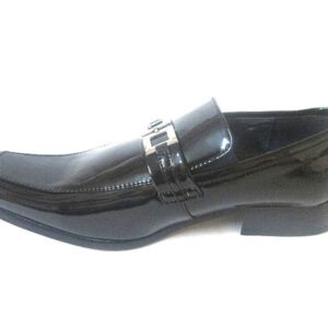 Faranzi Patent-PU Leather Loafers Square Toe Steel Buckle Prom Wedding -22033