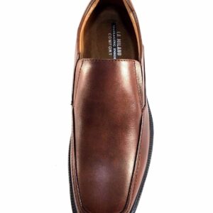 La Milano Brown Leather Extra Wide Men Slip On Dress Shoe-23712