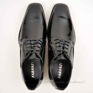 Faranzi Oxford Shoes For Men Patent Leather Plain Toe Tuxedo Oxford Mens Dress Shoes-22209
