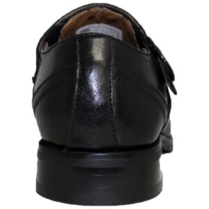 La Milano Men Grain Leather Slip On Wide Width Brown Dress Shoes-22757