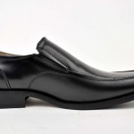 NXT Men Black Genuine Leather Dress Shoes Slip On Tapered Square Toe-0