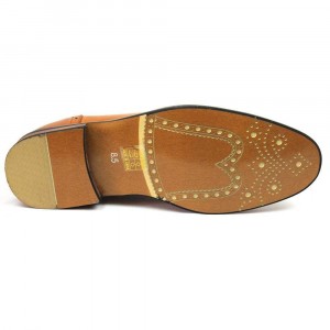 LA MILANO Mens Leather Oxford Lace Up Cap Toe Dress Shoes Brown-23875