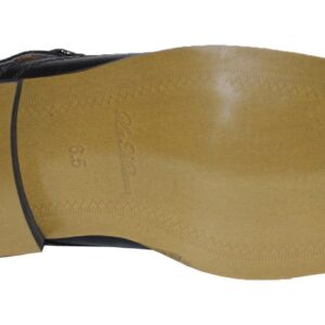 La Milano Men Grain Leather Slip On Wide Width Brown Dress Shoes-22761