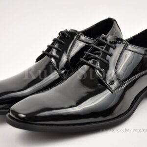 Faranzi Oxford Shoes For Men Patent Leather Plain Toe Tuxedo Oxford Mens Dress Shoes-22213