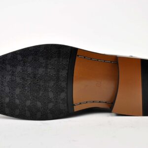 NXT Men Black Genuine Leather Dress Shoes Slip On Tapered Square Toe-25114