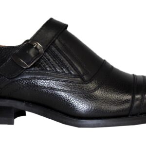 La Milano Men Grain Leather Slip On Wide Width Brown Dress Shoes-22760