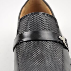 Men Genuine Leather NXT Dress Shoes Black Non-Slip Square Toe Cap in Medium -23190