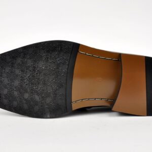 Men Genuine Leather NXT Dress Shoes Black Non-Slip Square Toe Cap in Medium -23192