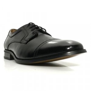 La Milano Mens Leather Black Dress Shoe-22577