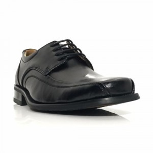 NXT Men Leather Bicycle Squared Toe Lace Up Derby Dress Shoes Black-24665