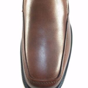La Milano Brown Leather Extra Wide Men Slip On Dress Shoe-23711