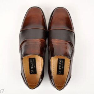 La Milano Mens Brown Genuine Leather Dress Shoes Slip On Medium(D, M) -24304