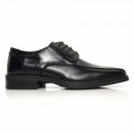 La Milano Black Men's Dress Shoes Genuine Leather, Sleek, Square Bicycle Toe