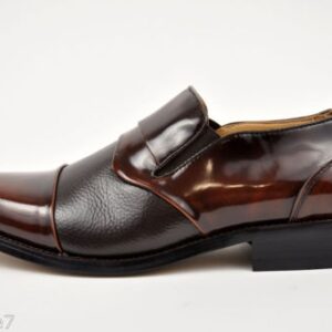 La Milano Mens Brown Genuine Leather Dress Shoes Slip On Medium(D, M) -24306
