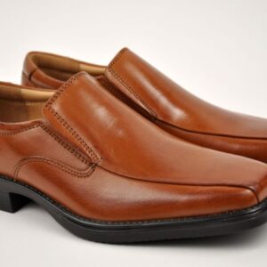 La MILANO Men Tan Genuine Leather Dress Shoes Slip on -23370