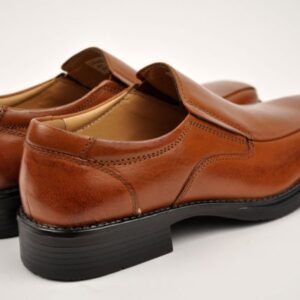 La MILANO Men Tan Genuine Leather Dress Shoes Slip on -23371