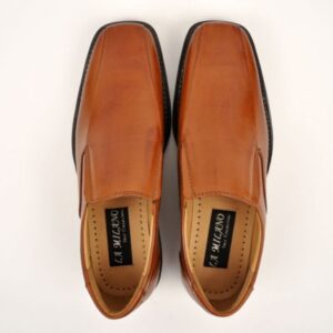 La MILANO Men Tan Genuine Leather Dress Shoes Slip on -23372