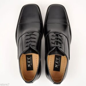 NXT Men Black Genuine Leather Dress Shoes Lace up Oxfords Medium(d M)-24756