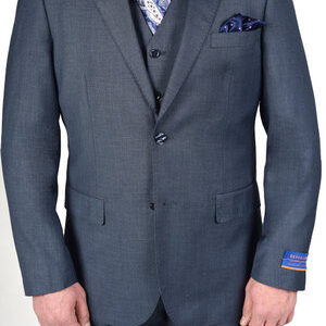 Berragamo New Blue Modern Fit Two Button Suit-0