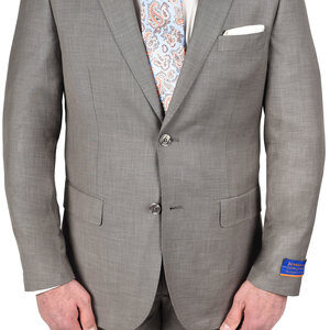 Berragamo Tan Modern Fit Two Button Suit-0