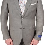 Berragamo Tan Slim Fit Two Button Suit