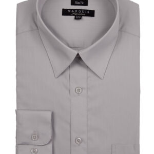 Silver Slim Fit Dress Shirt-31489