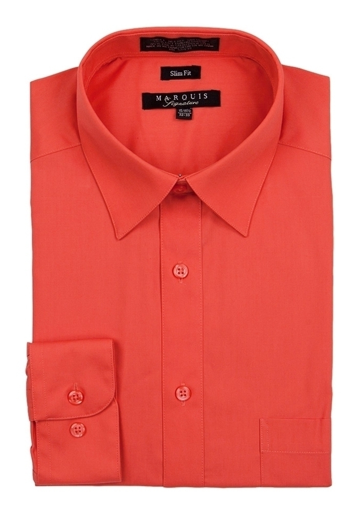 Smoked Salmon Slim Fit Dress Shirt-0 Smoked Salmon Slim Fit Dress Shirt-0