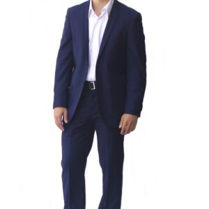 Blue Ultra Slim Fit Two Button Interview Suit-0