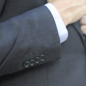 Charcoal Ultra Slim Fit Two Button Suit - Cuff