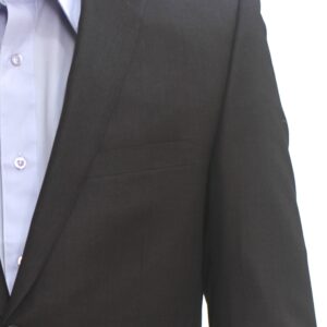 Charcoal Ultra Slim Fit Two Button Suit - Lapel
