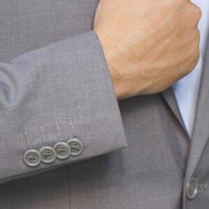 Gray Ultra Slim Fit Two Button Suit - Cuff