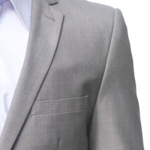 Gray Ultra Slim Fit Two Button Suit - Lapel