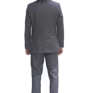 Gray Ultra Slim Fit One Button Suit - Back View