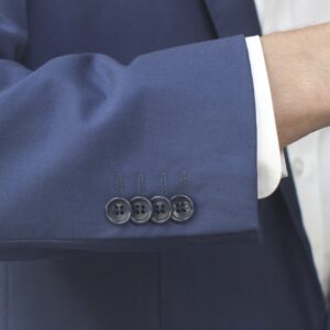 Blue Ultra Slim Fit One Button Suit - Cuff