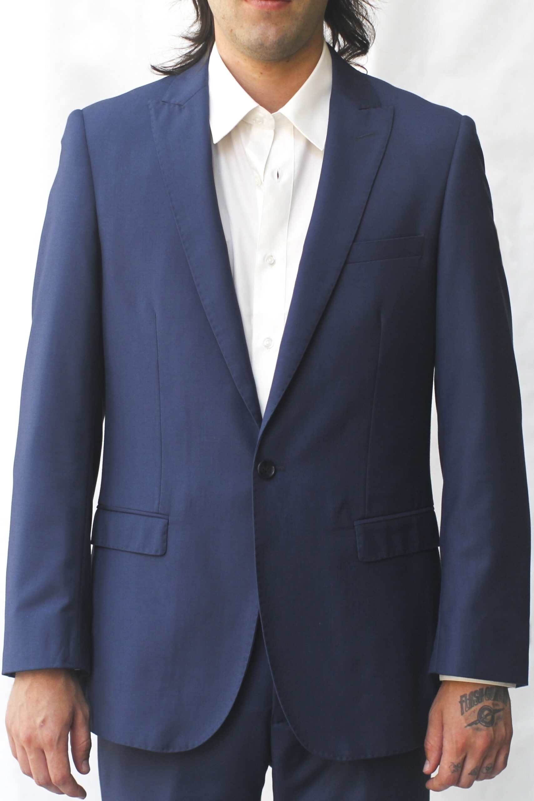 Blue Ultra Slim Fit One Button Suit - One Button