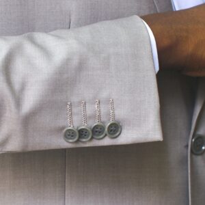 Light Gray Ultra Slim Fit Two Button Suit - Cuff