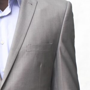 Light Gray Ultra Slim Fit Two Button Suit - Lapel