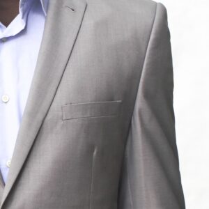 Light Gray Ultra Slim Fit Two Button Suit - Lapel