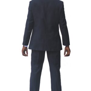 Navy Ultra Slim Fit One Button Suit - Back View